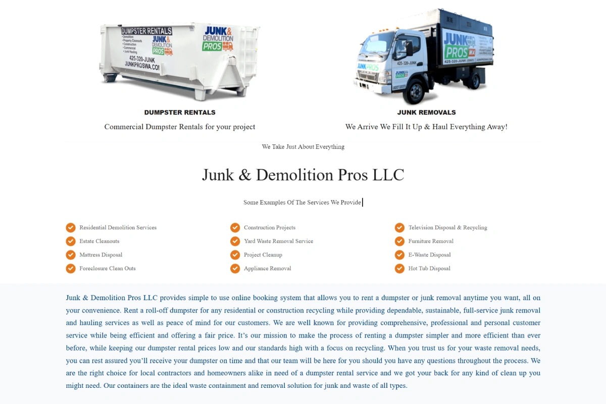 JunkPros Client Delloweb International